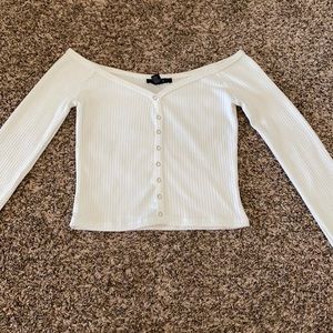 Forever 21 off the shoulder long sleeve